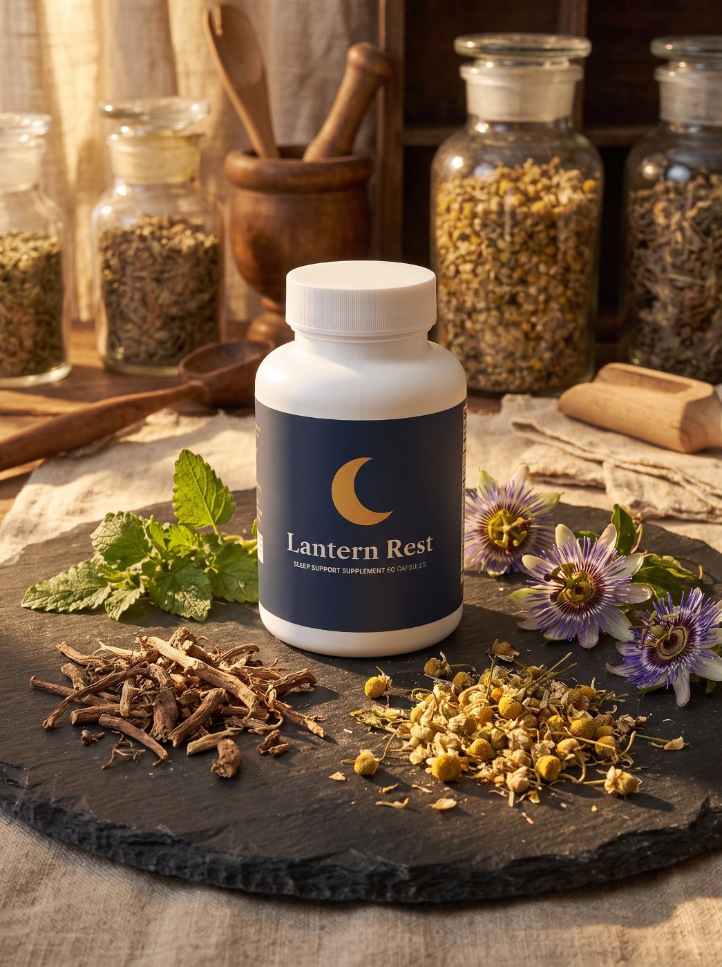 Lantern Rest Night Formula with valerian, chamomile and passion flower